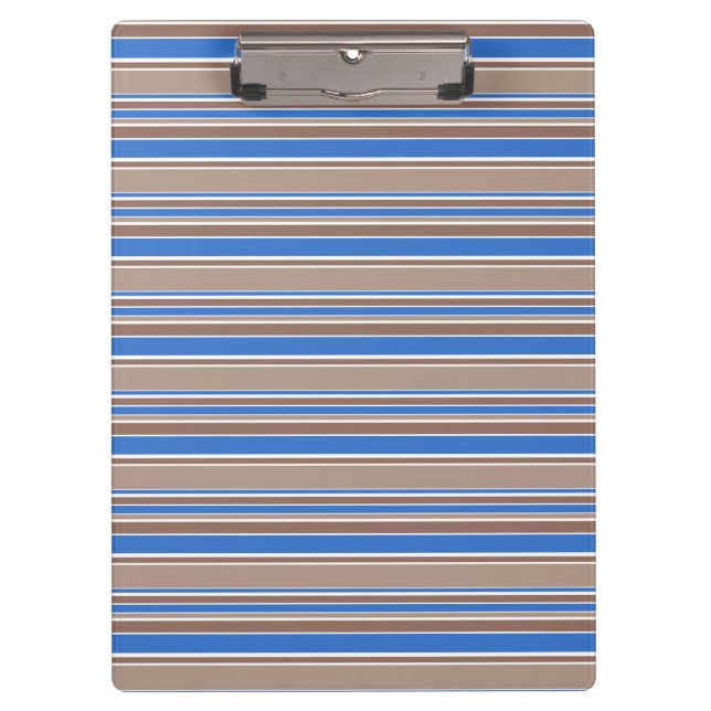 Porte-bloc Bandes Brown et bleues (Devant)