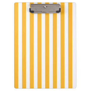 Porte-bloc Bandes de bonbons jaune et blanc ensoleillé