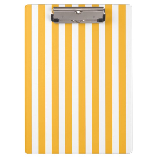 Porte-bloc Bandes de bonbons jaune et blanc ensoleillé (Devant)