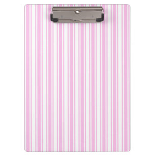 Porte-bloc Bandes de bonbons rose clair et blanc