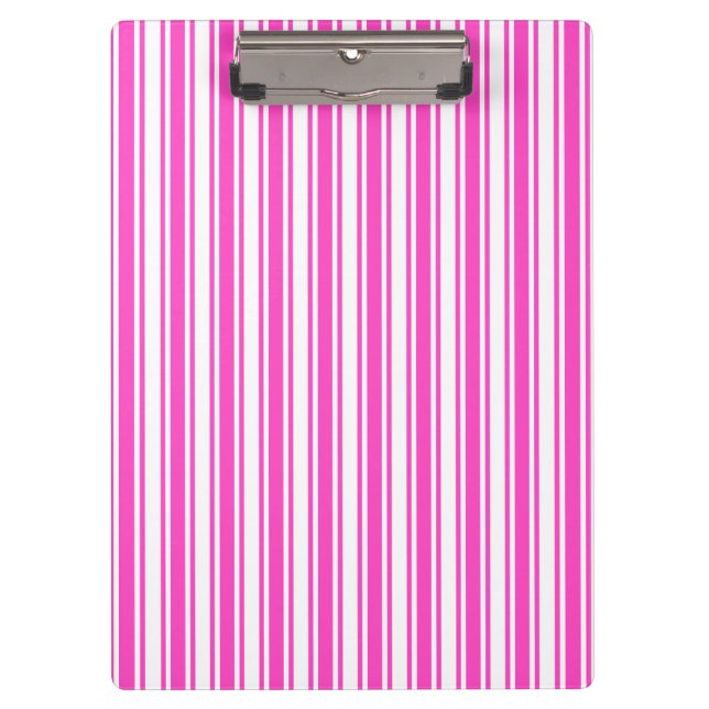 Porte-bloc Bandes de bonbons roses et blancs chauds (Devant)