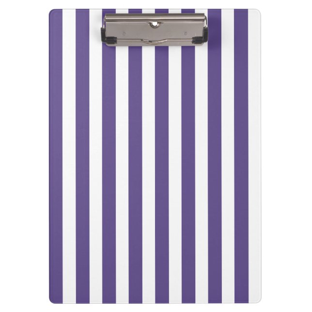 Porte-bloc Bandes de bonbons ultra violettes et blanches (Devant)