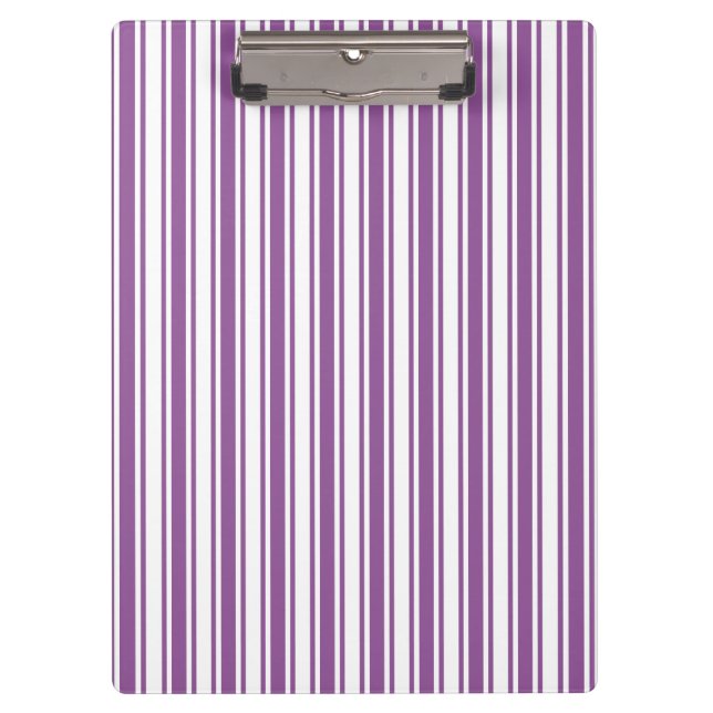 Porte-bloc Bandes de bonbons violettes et blanches (Devant)