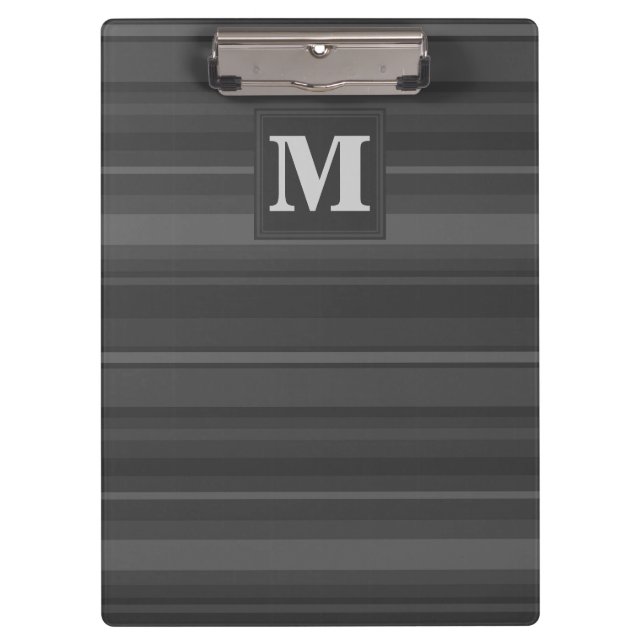 Porte-bloc Bandes de charbon de monogramme (Devant)