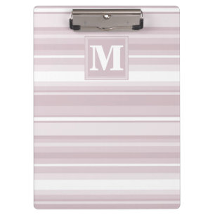 Porte-bloc Bandes de quartz roses monogrammes