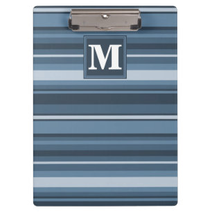 Porte-bloc Bandes gris monogramme