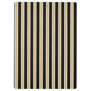 Porte-bloc Bandes noires et or - Couleurs scolaires