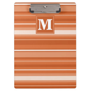 Porte-bloc Bandes orange monogrammes
