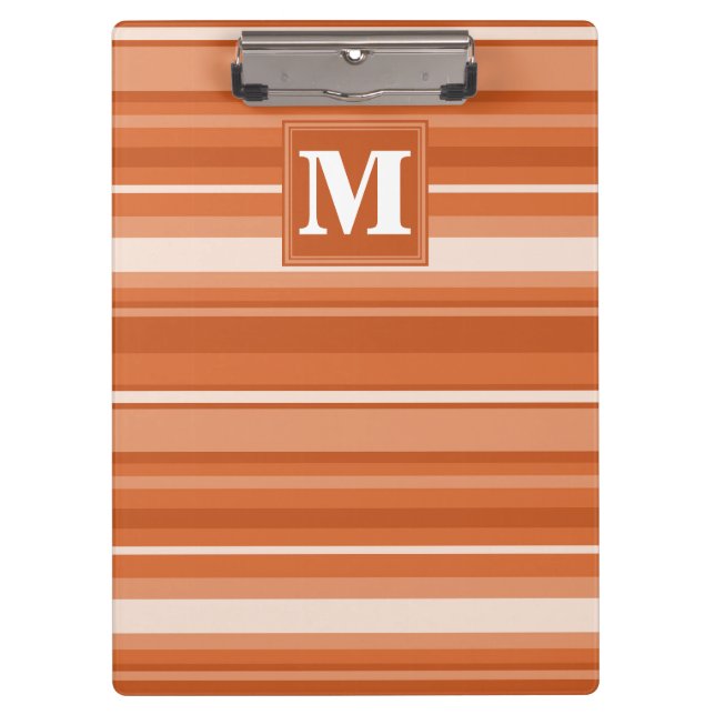 Porte-bloc Bandes orange monogrammes (Devant)