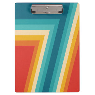 Porte-bloc Bandes rétro colorées - les années 70 80s Design