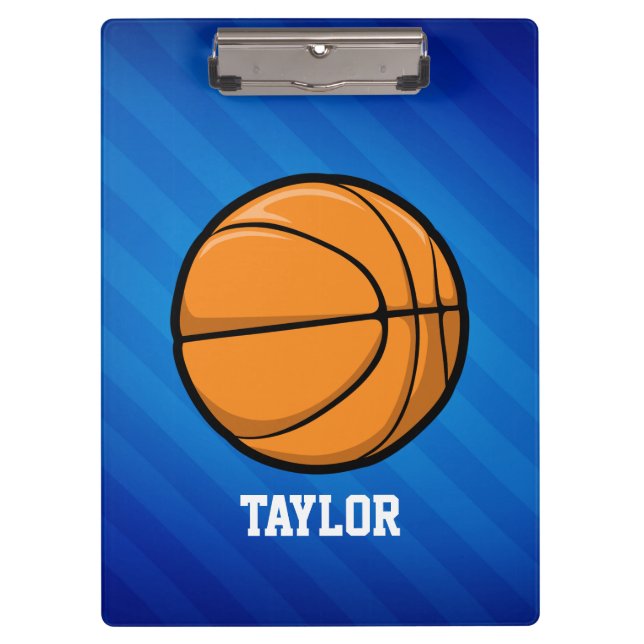 Porte-bloc Basket-ball; Royal Blue Stripes (Devant)