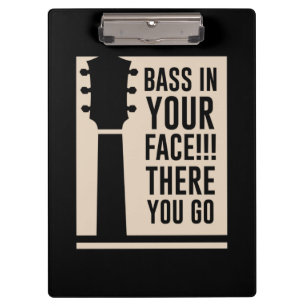 Porte-bloc Basse de musique de guitare dans votre visage