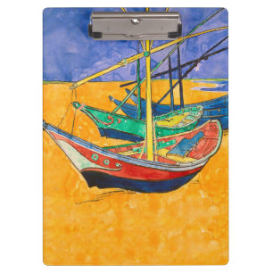 Porte-bloc Bateaux de Van Gogh Impressionnisme Plage