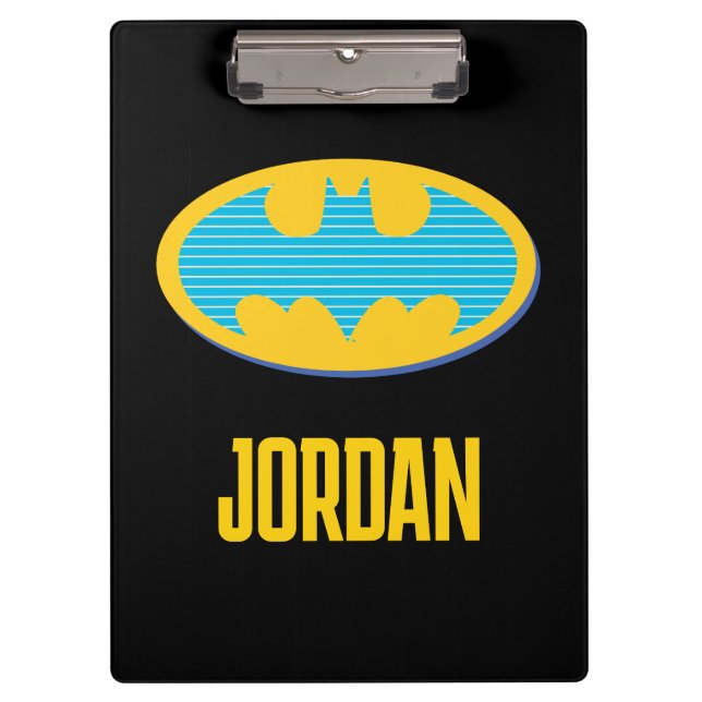 Porte-bloc Batman | Symbole Cyan Stripes (Devant)