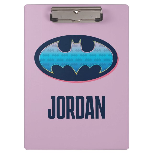 Porte-bloc Batman | Symbole rose et bleu (Devant)