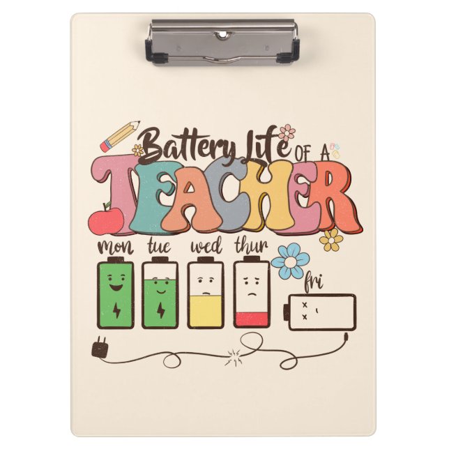 Porte-bloc Batterie à vie de l'enseignant (Devant)