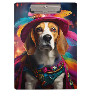 Porte-bloc Beagle dans un Casquette plumé