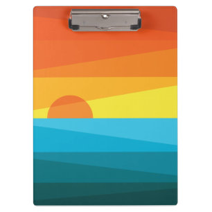 Porte-bloc Beau coucher de soleil et vagues de mer