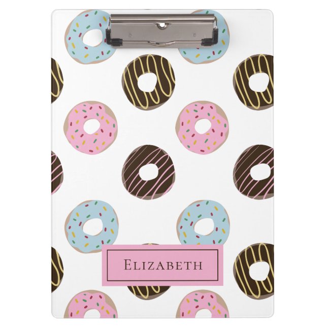 Porte-bloc Beau Donuts Ajouter votre propre nom Personnalisé  (Devant)
