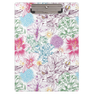 Porte-bloc Beau motif avec les fleurs colorées