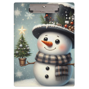 Porte-bloc Beau tourbillon Noël/bonhomme de neige d'hiver