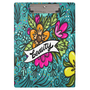 Porte-bloc Beauté de l'oreiller avec fleurs