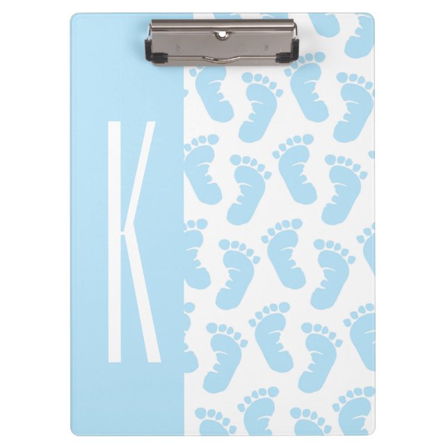 Porte-bloc Bébé bleu, Garçon pieds bébé (Devant)