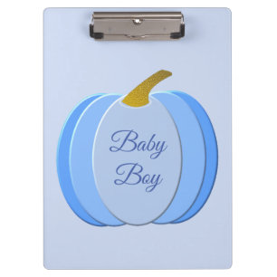 Porte-bloc Bébé Bleu mignon Citrouille Personnalisé