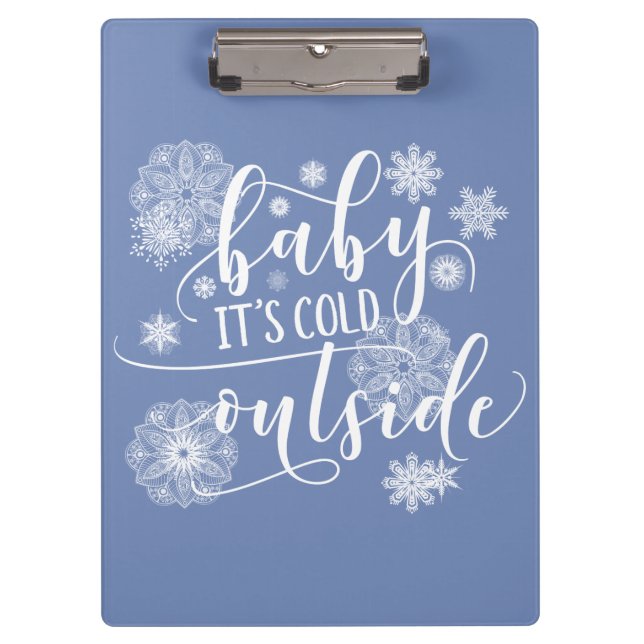 Porte-bloc Bébé c'est froid dehors Noël (Devant)