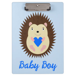 Porte-bloc Bébé Garçon Cœur Hérisson Personnalisé