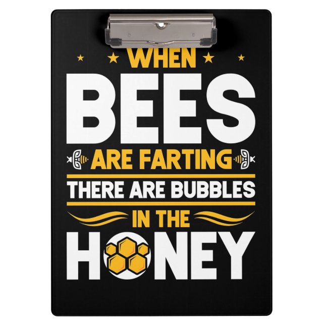 Porte-bloc Beekeeper Gift | When Bees Are Farting (Devant)