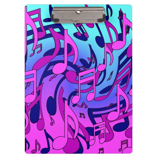Porte-bloc Belle Musique Notes musicales Animées Upbeat Artsy (Devant)