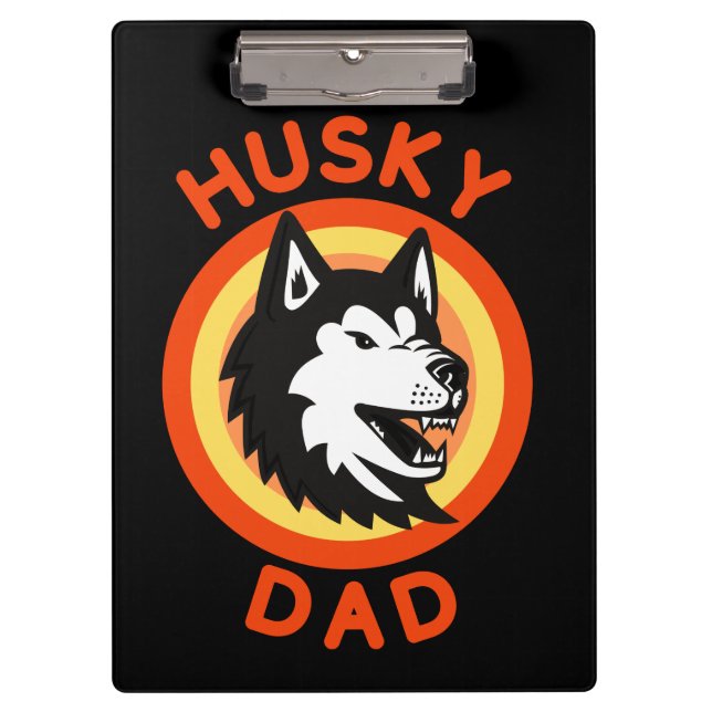Porte-bloc Best Siberian Husky Papa, Husky Amoureux de les ch (Devant)