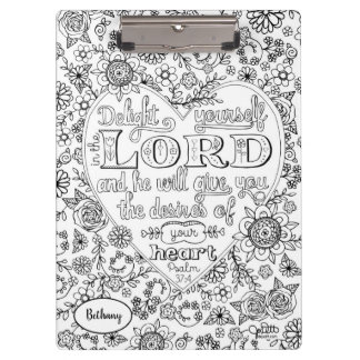 Porte-bloc Bible Verse Girly Hand Lettré Écriture Florale