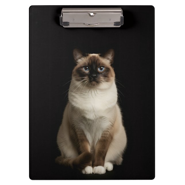 Porte-bloc Black 4 Luxe Clipboard, Birmanese Cat (Devant)