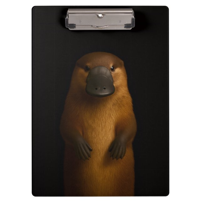 Porte-bloc Black 4 Luxe Clipboard, Elegant Platypus (Devant)