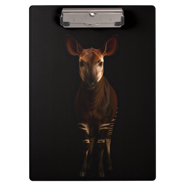 Porte-bloc Black 4 Luxe Clipboard, Forest Okapi (Devant)