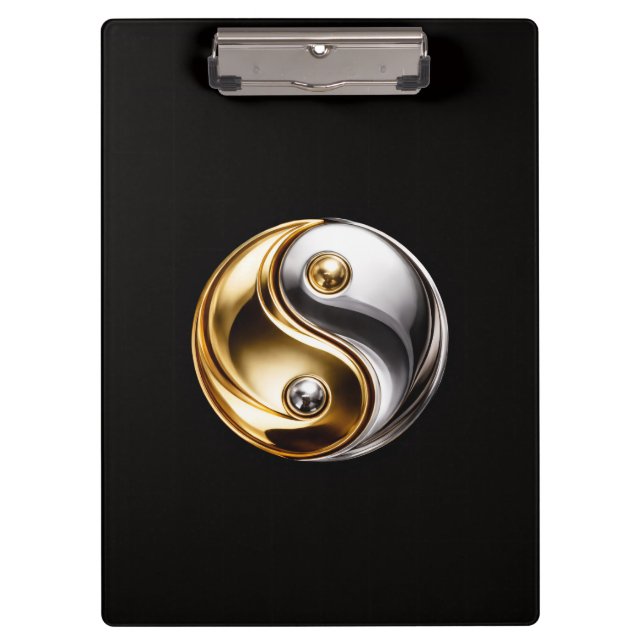 Porte-bloc Black 4 Luxe Clipboard, Harmony Yin Yang (Devant)