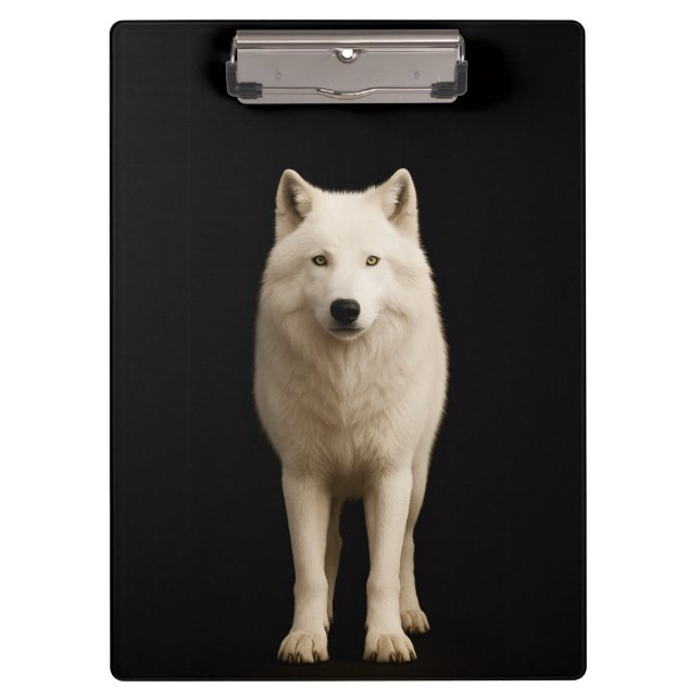 Porte-bloc Black 4 Luxe Clipboard, Ivory Arctic Wolf (Devant)