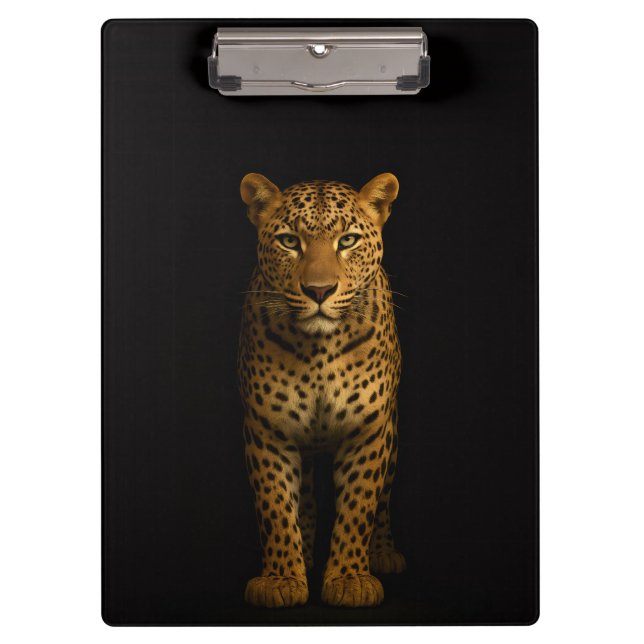 Porte-bloc Black 4 Luxe Clipboard, Majestic Leopard (Devant)
