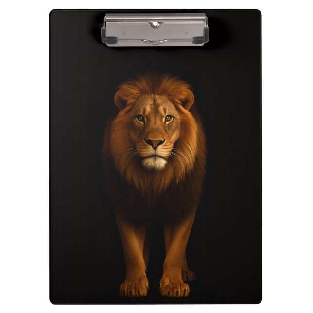 Porte-bloc Black 4 Luxe Clipboard, Majestic Lion (Devant)