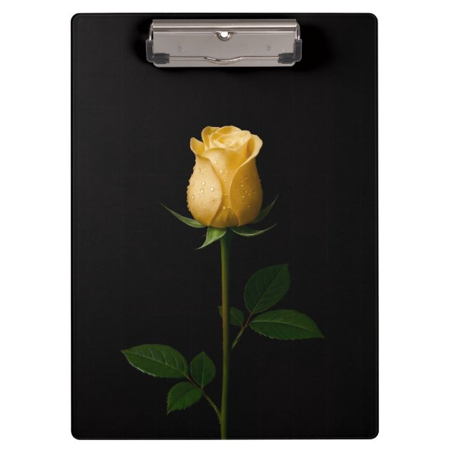 Porte-bloc Black 4 Luxe Clipboard, Sunlit Yellow Rose (Devant)