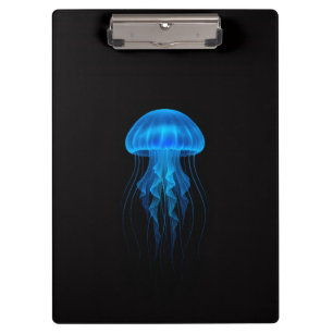 Porte-bloc Black 4 Luxe, Méduse Néon Bleu