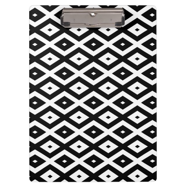 Porte-bloc Black and white diamond pattern (Devant)