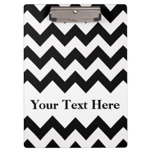 Porte-bloc Black Bold Chevron avec texte personnalisable