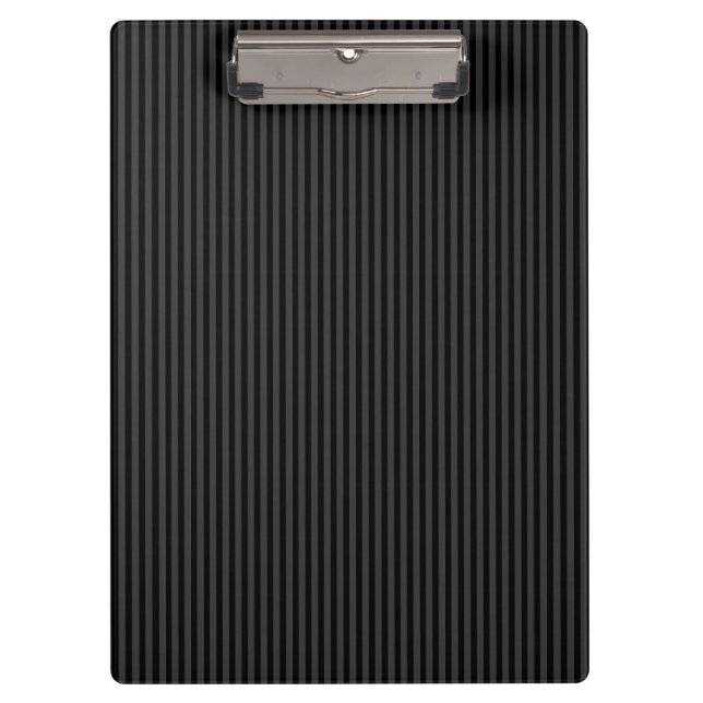 Porte-bloc Black & Smoky Black Narrow Vertical Stripes (Devant)