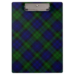 Porte-bloc Black Watch Tartan bleu vert Plaid