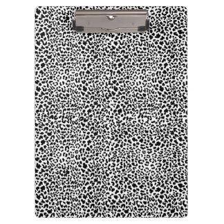 Porte-bloc Black & white snow leopard print