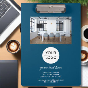 Porte-bloc Bleu Ajouter votre logo Promotion du texte personn