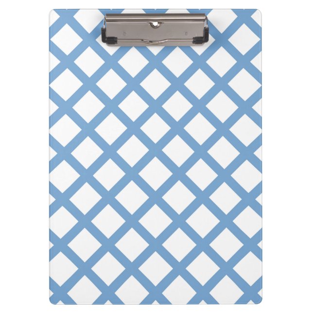 Porte-bloc Bleu Blanc Arlequin Diamond Motif (Devant)